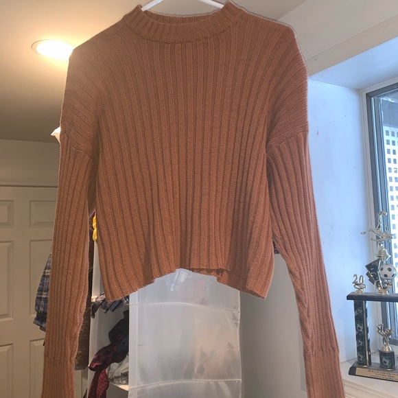 Light Brown Cropped Sweater from AEO - Picture 1 of 2